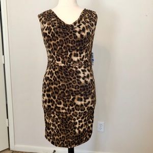 INC Leopard Sleeveless Dress XL